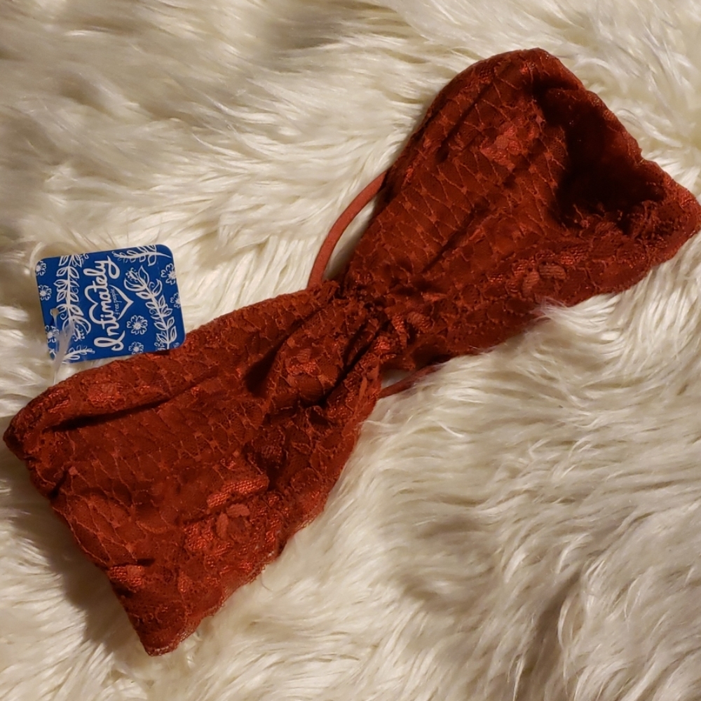 Free People Lace Reversible Bandeau  size S